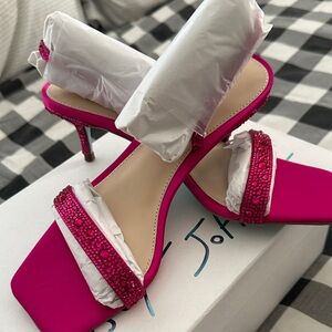 Betsey Johnson Elegant Pink Embellished Heels